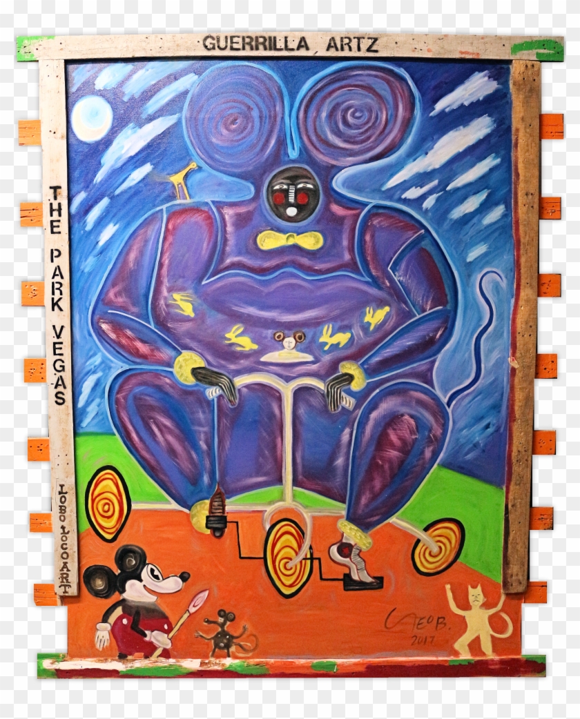 Lobo Loco - Painting Clipart