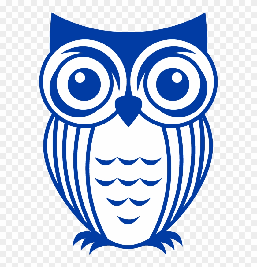 Icon Owl - Blue - Owl Vinyl Decals Clipart