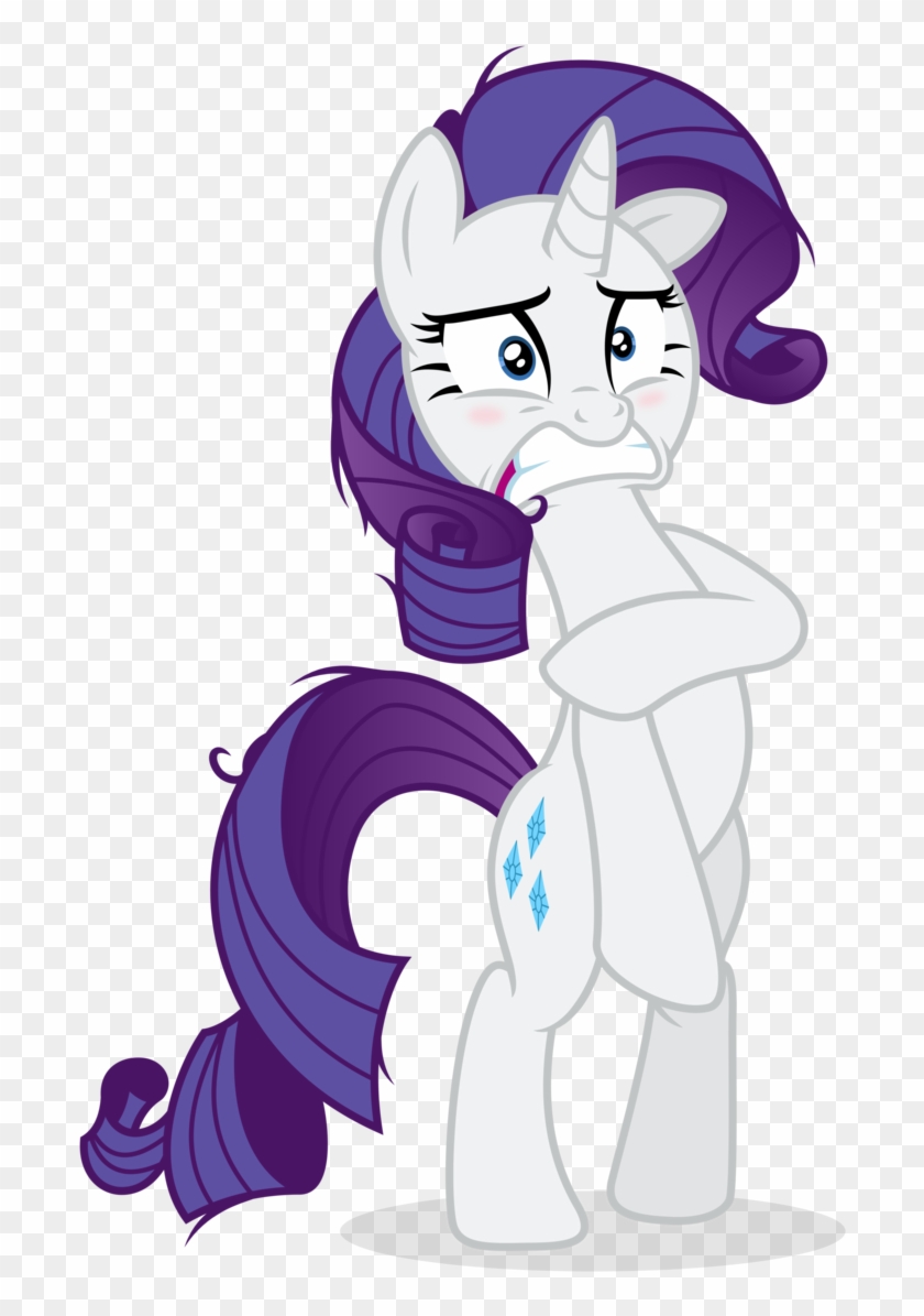 Embarrassed Rarity Au Naturale By Yanoda - Mlp Rarity Embarrassed Clipart #3273943