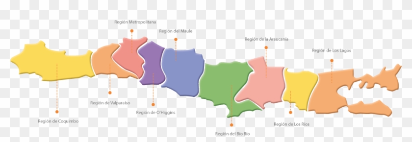 Mapa Chile Codeni - Mapa De Chile Separado Por Regiones Clipart