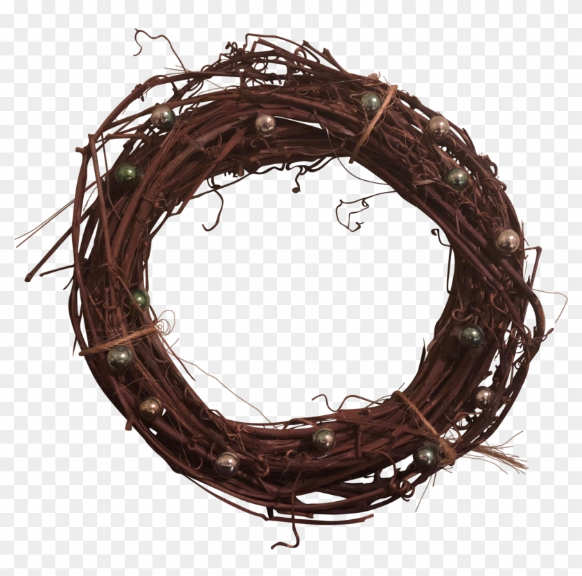 Vintage Ornament Grapevine Holiday Wreath On Chairish - Circle Clipart