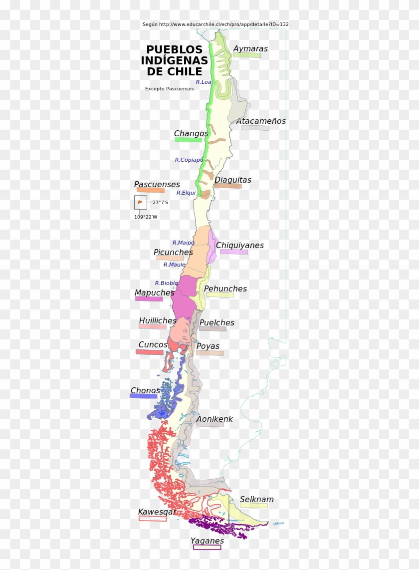 Pueblos Indigenas De Chile-ver - Mapa De Los Pueblos Originarios De Chile Clipart