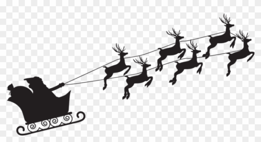 Free Png Santa Claus Silhouette Png Png - Black And White Santa Claus Png Clipart