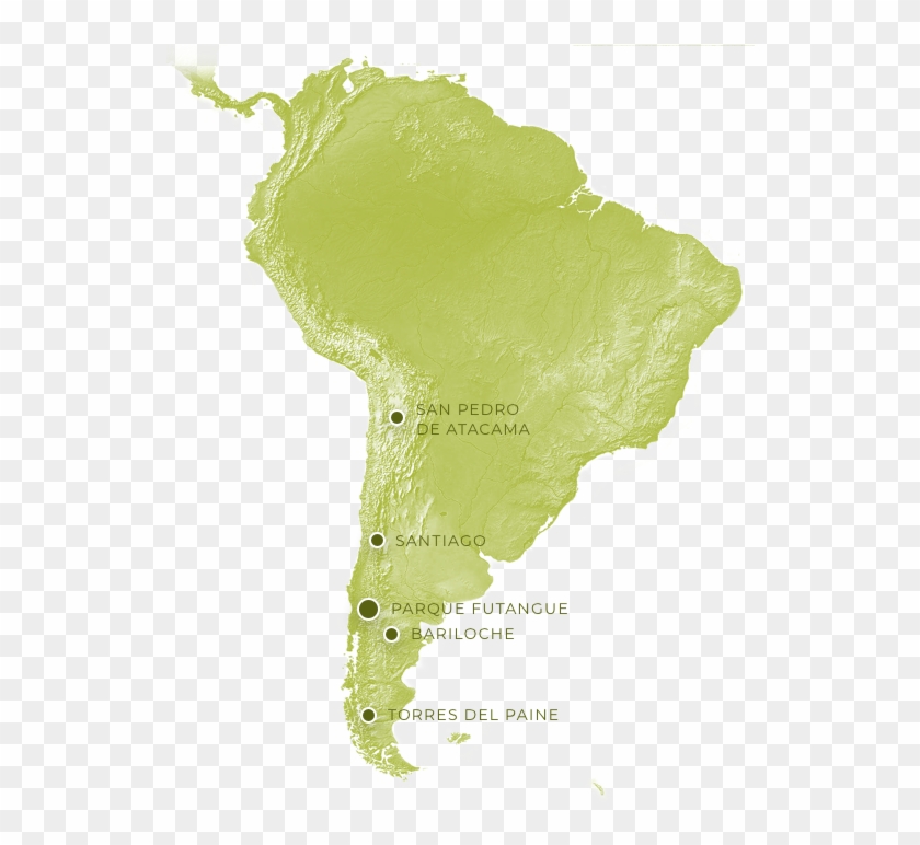Mapa América - Chile In South America Map Clipart #3276200