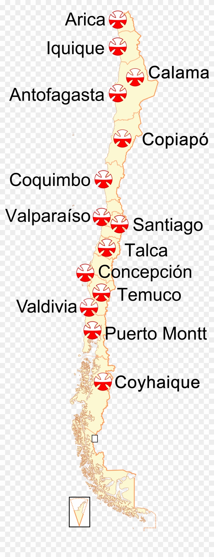 Mapa De Institutos Teletón - Smile Clipart #3276276