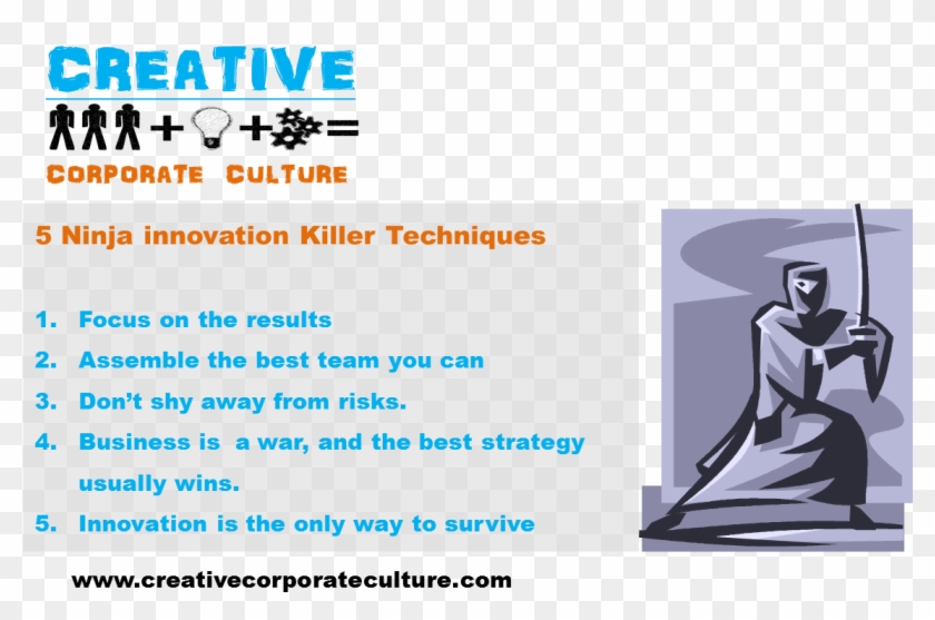 Ninja Innovation Killer Techniques For Intrapreneurs - Creative Corporate Culture Clipart #3276923