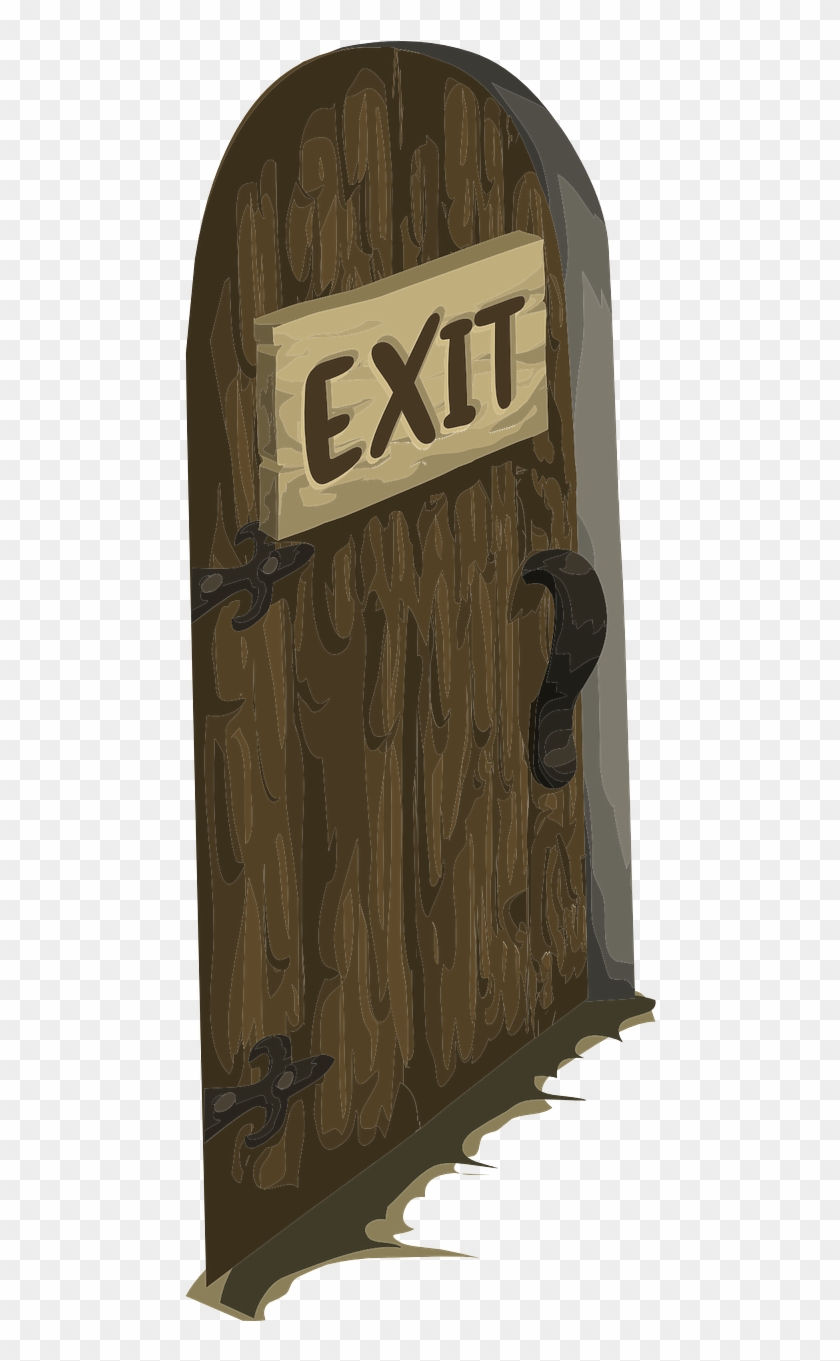 Exit Door Wooden - Plywood Clipart