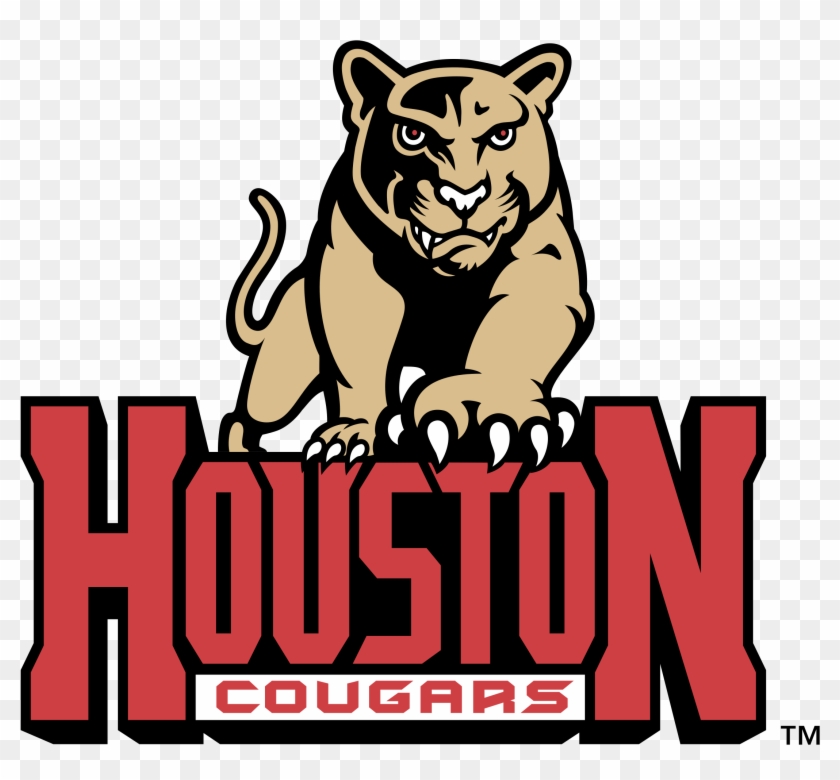 Houston Cougars Logo Png Transparent - Houston College Basketball Mascot Clipart #3278193