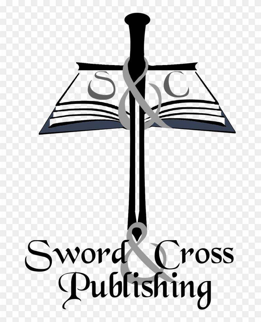 Sword & Cross Logo With Words Clipart