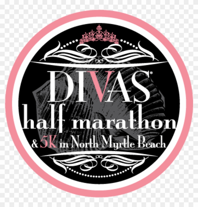 2019 Divas Half Marathon & 5k In North Myrtle Beach - Label Clipart #3280001