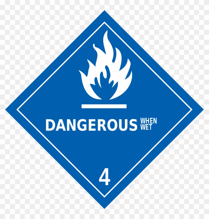 Label For Dangerous Goods - Dangerous When Wet Hazmat Clipart #3280396