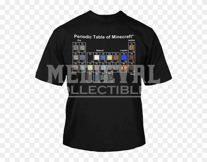 Minecraft Periodic Table Youth T Shirt - Active Shirt Clipart #3281013