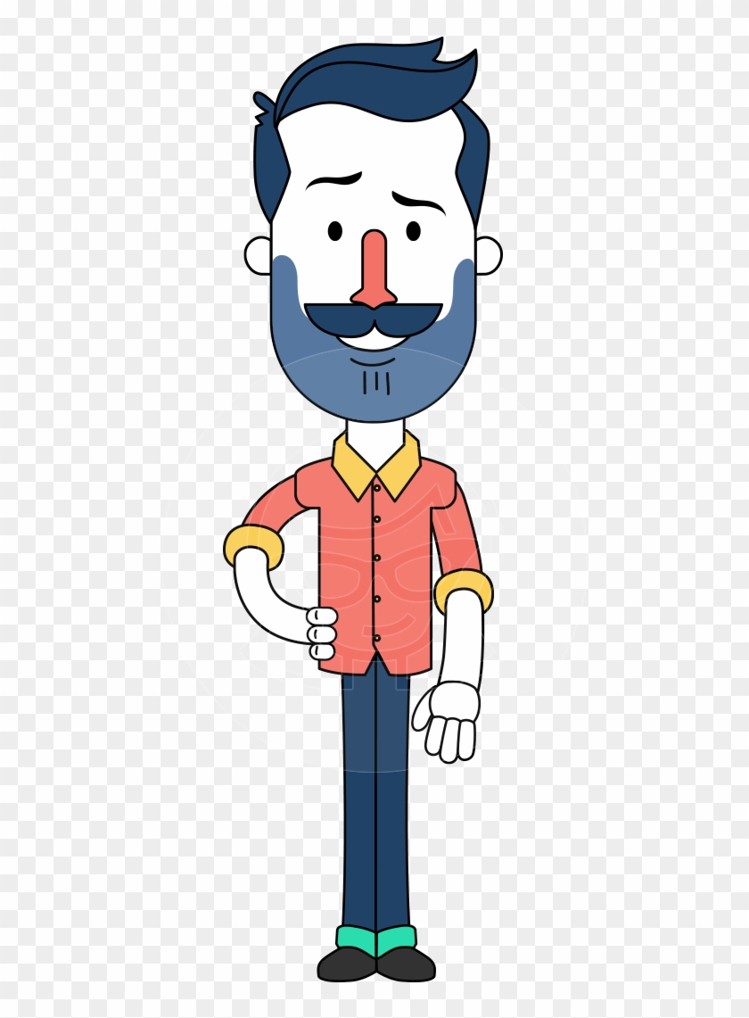 Minimalistic Man Vector Character Design Aka Justin - Design Clipart