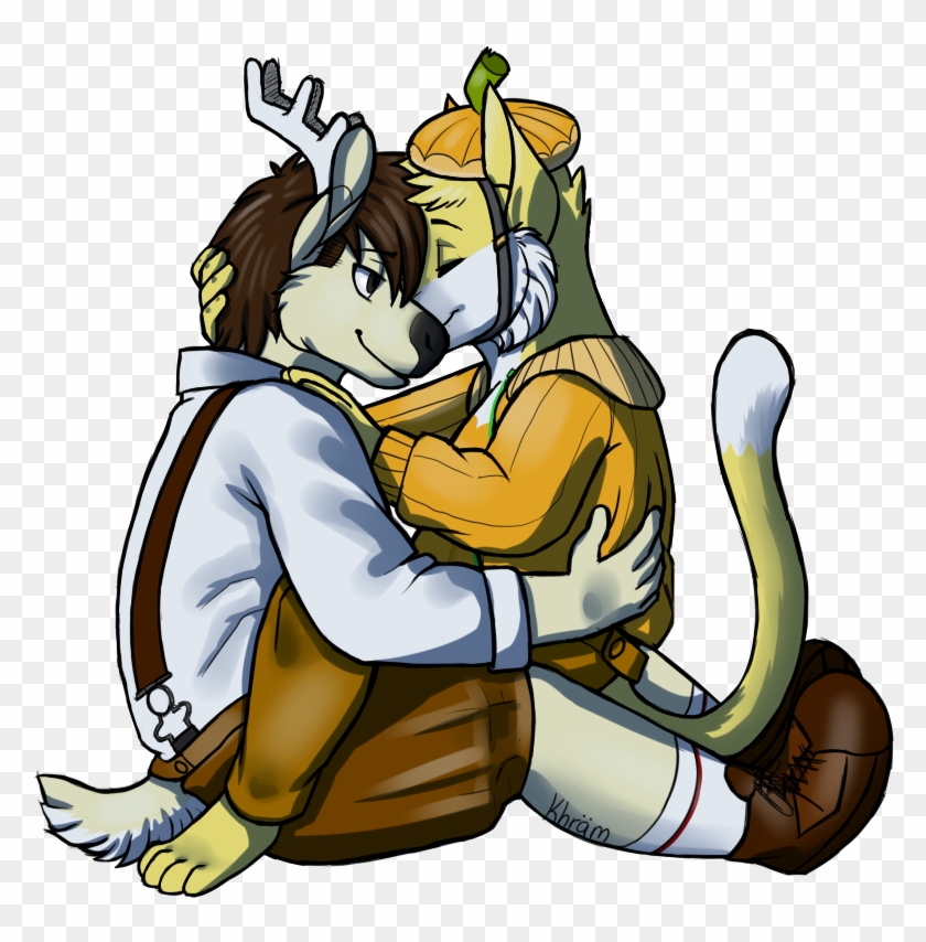After Trick Or Treat Cuddle - Cartoon Clipart #3281742