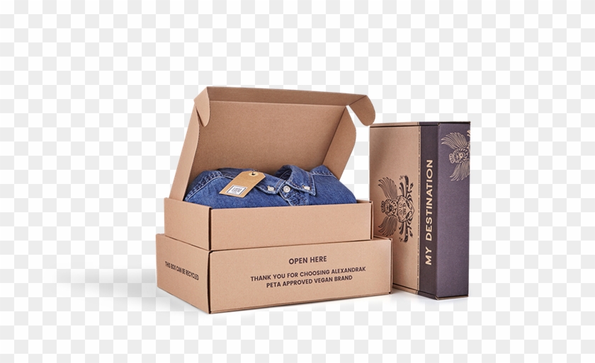 Eco Friendly Paper Kraft E-commerce Packaging Box Cardboard - Box Clipart #3281827