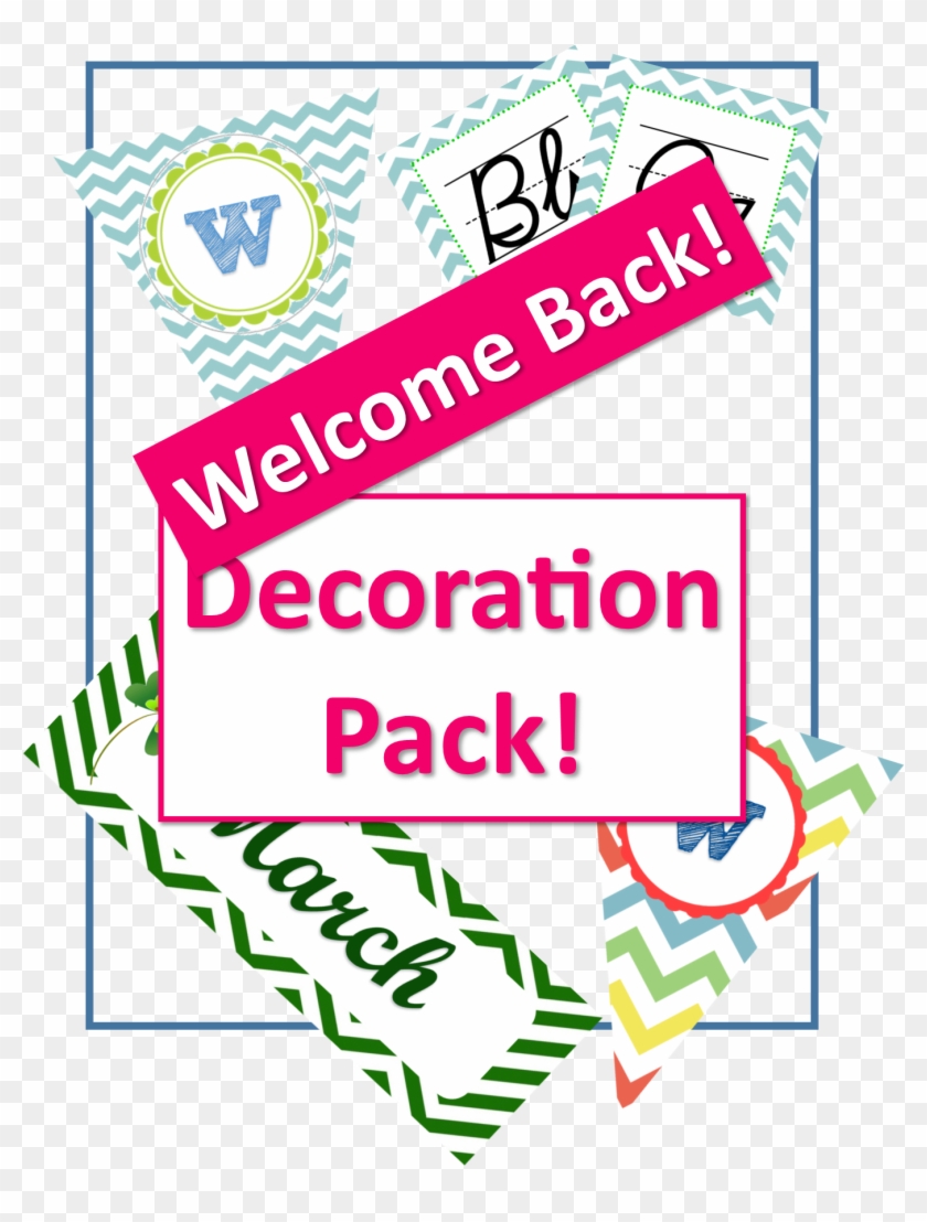 Welcome Back Classroom Decor Pack Caboodle - Graphic Design Clipart