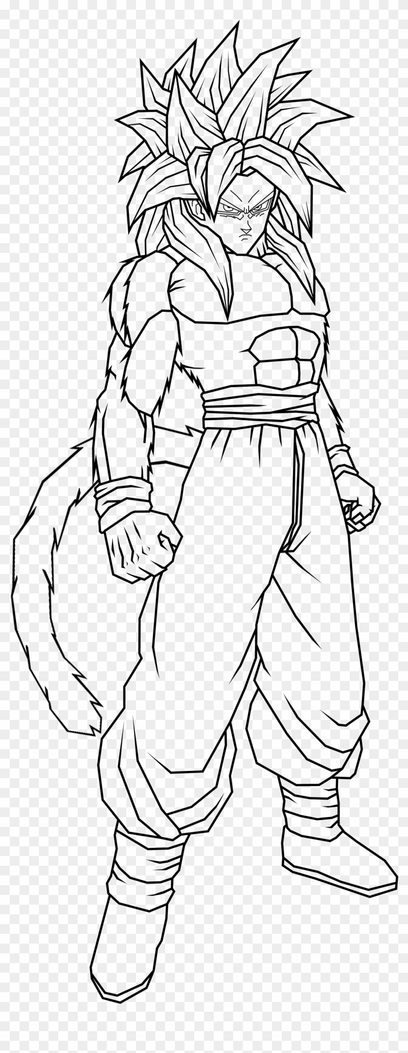 Como Pintar A Goku Fase 4 Imagenes Goku Ssj4 Para Dibujar Y Colorear