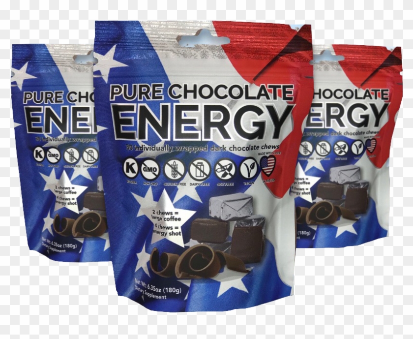 30 Pure Chocolate Energy Chews Per Package - Snack Clipart