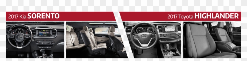Compare 2017 Kia Sorento Vs Toyota Highlander Interior - Toyota Avensis Clipart #3283532
