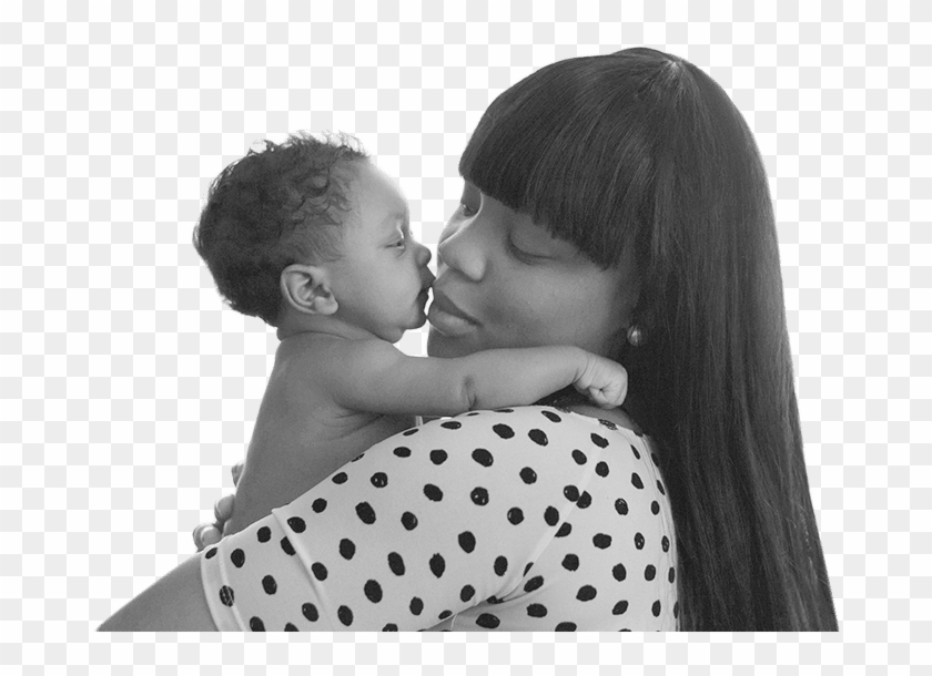 Mom And Baby Cutout - Polka Dot Clipart #3283667