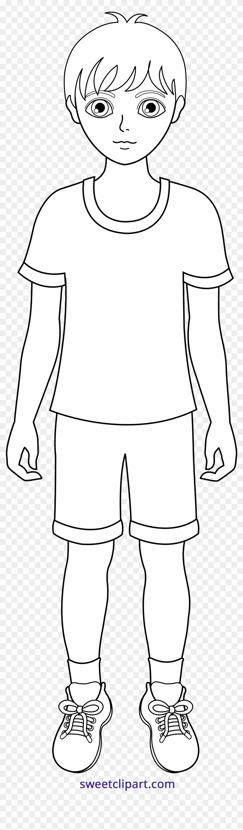 Free Clipart Of A Boy And Girl Fighting - Boy Clipart Black And White - Png Download