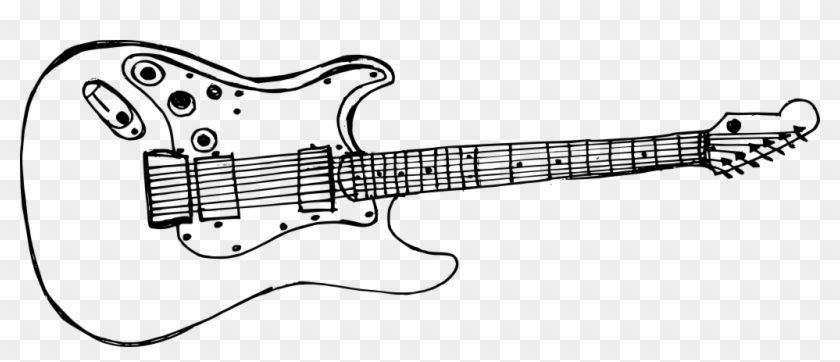 Png File Size - Electric Guitar Drawing Png Clipart