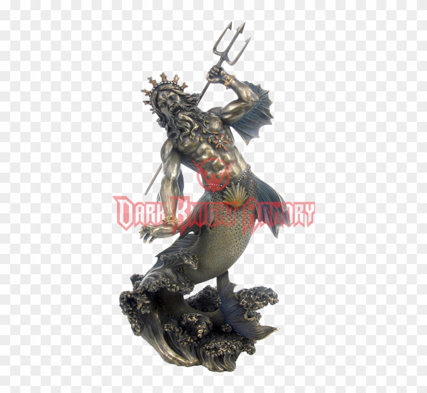 God Of The Sea Statue - Poseidon Mini Statue Clipart