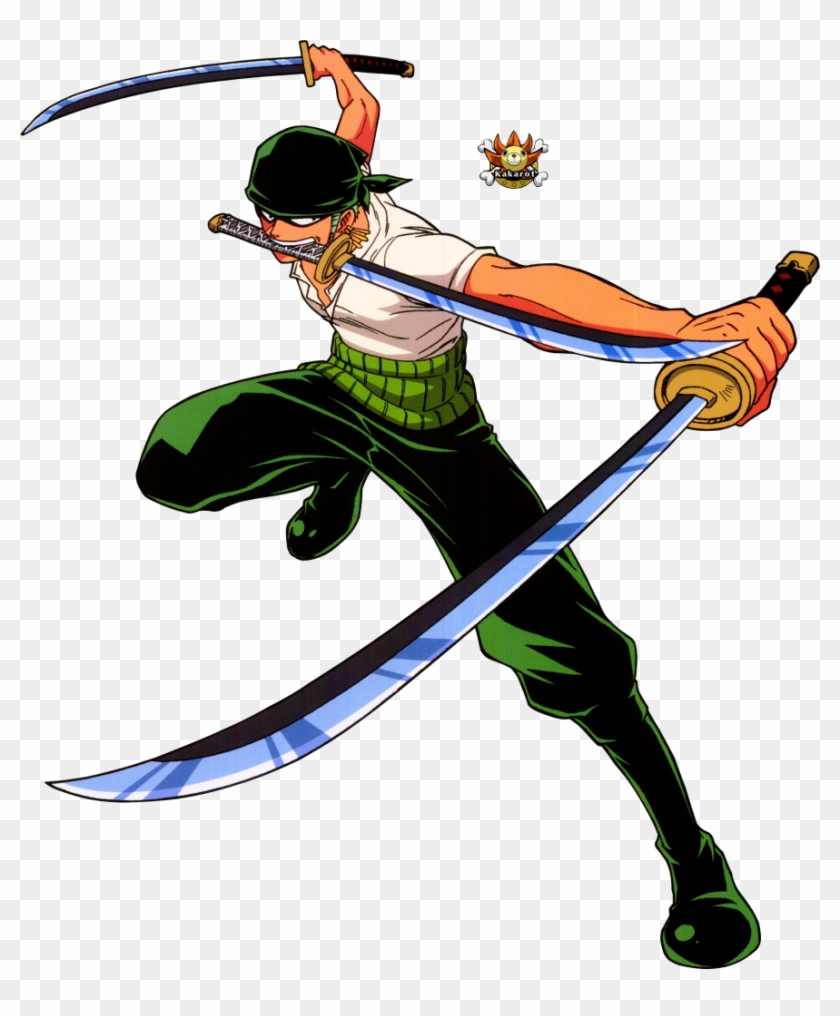 Roronoa Zoro Poster By Kaka - One Piece Zoro Three Swords Clipart #3284629