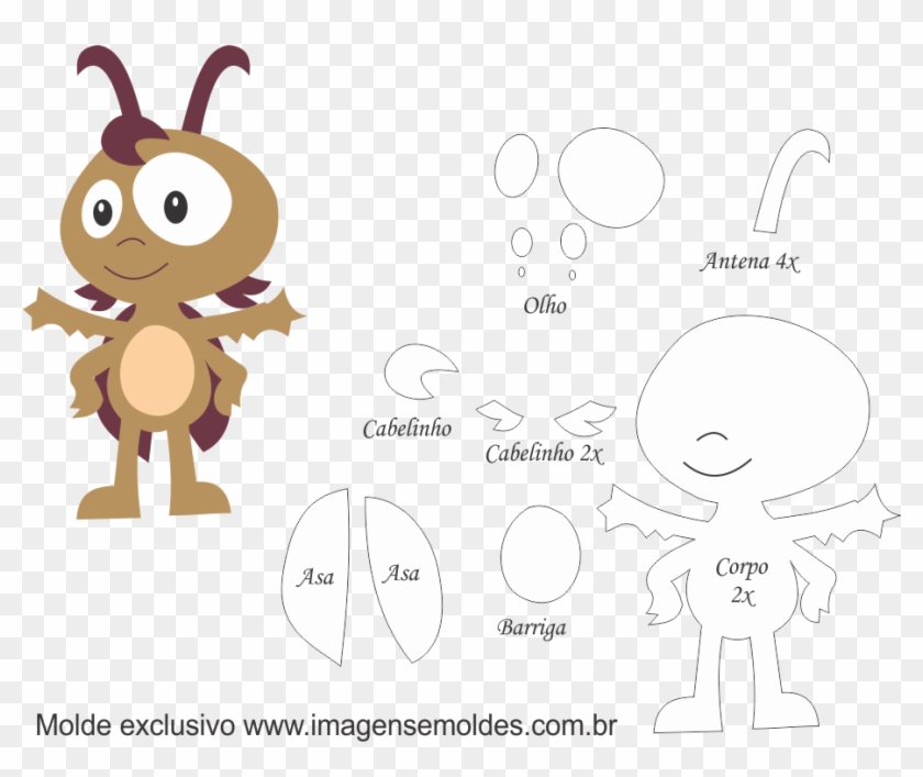 Molde Da Baratinha Da Galinha Pintadinha Clipart #3284726
