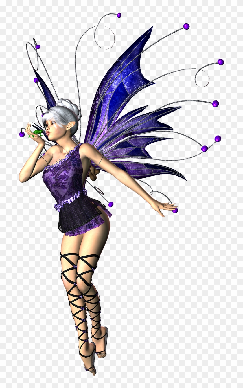 Girl Woman Fairy Elf Wings 3d Png Image - Fairy Silhouette Png Clipart
