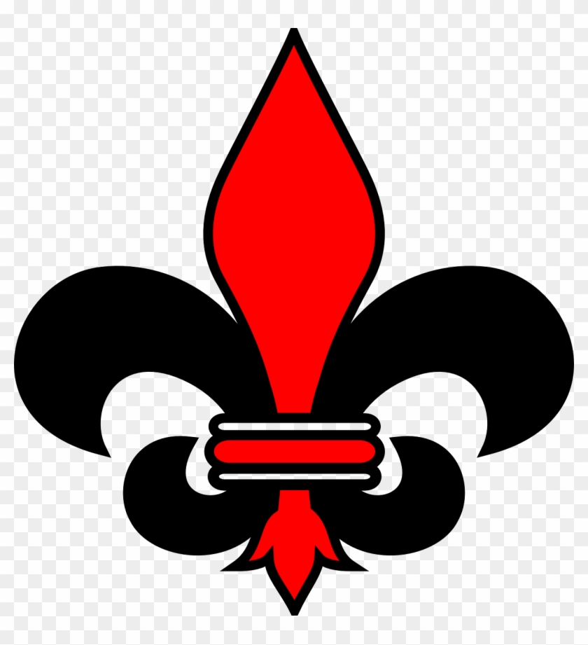 Fleur De Lis Ornament Vintage Png Image - Red And Blue Fleur De Lis Clipart #3285178