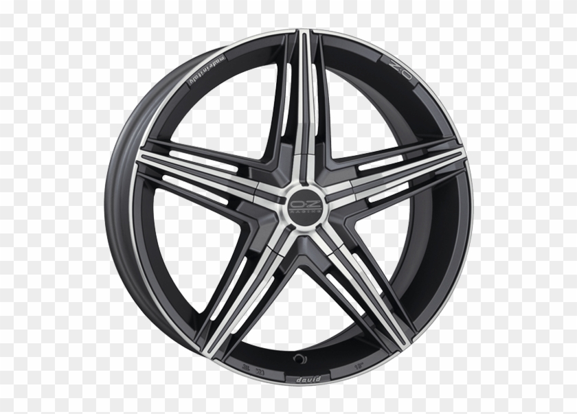 Llanta De Frente Png - Oz David Matt Graphite Diamond Cut Clipart