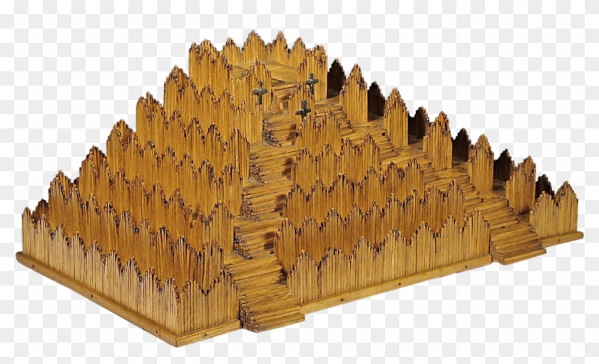 Folk Art Pyramid Stick Platform Matchstick Oh - Plywood Clipart