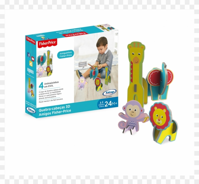 Puzzles 3d Little Friends Fisher-price - Cartoon Clipart #3286245