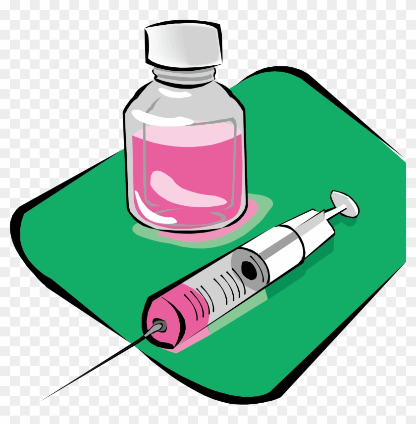 Medicine Clipart Drawing - Imagenes De Jeringas En Dibujo - Png Download