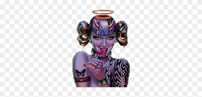 Ftestickers Devilangel Woman Tatoos Crazytown Freetoedit - Butterfly Crazy Town Album Cover Clipart