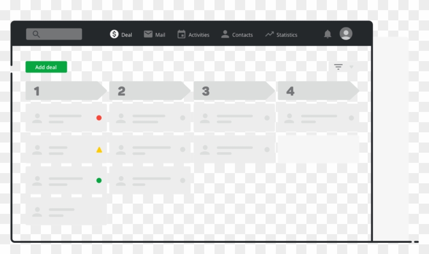 Remain Organized And Stay In Control Of A Complex Sales - Pipedrive Interface Clipart