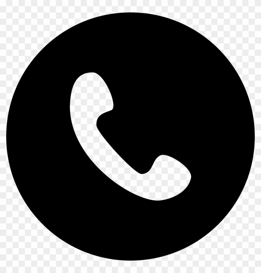 Tel Png - Phone Icon Black Circle Clipart #3288879