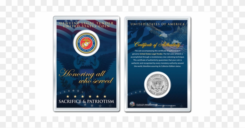 United States Marine Corps Emblem Jfk Kennedy Half - Coin Clipart #3289474