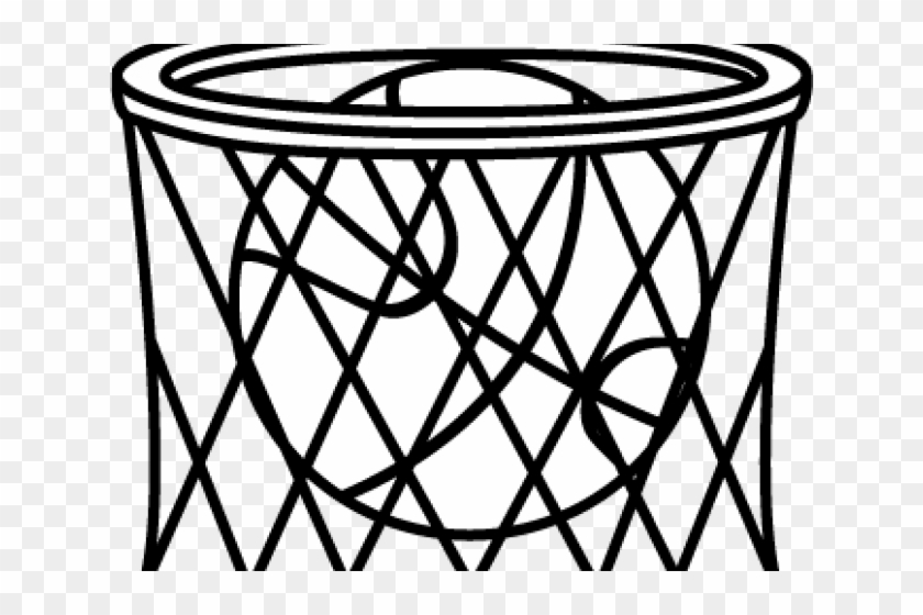 Basketball Black And White Clipart - Basketball Hoop Backboard Clipart - Png Download