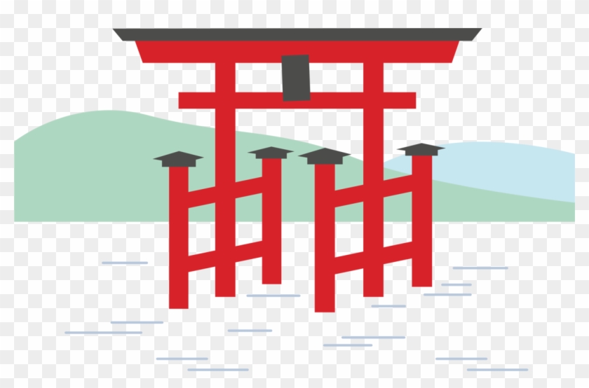 Itsukushima Shrine Shinto Shrine Torii Copyright-free - Shinto Schrein Clipart - Png Download #3290231