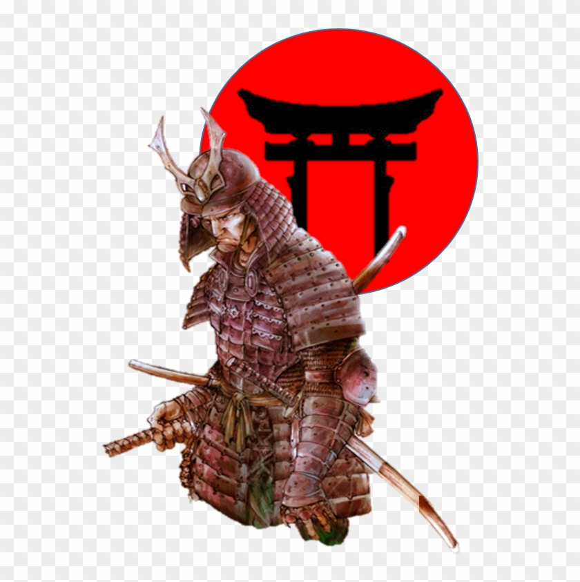 Samurai And Torii Gate - Samurai Clipart