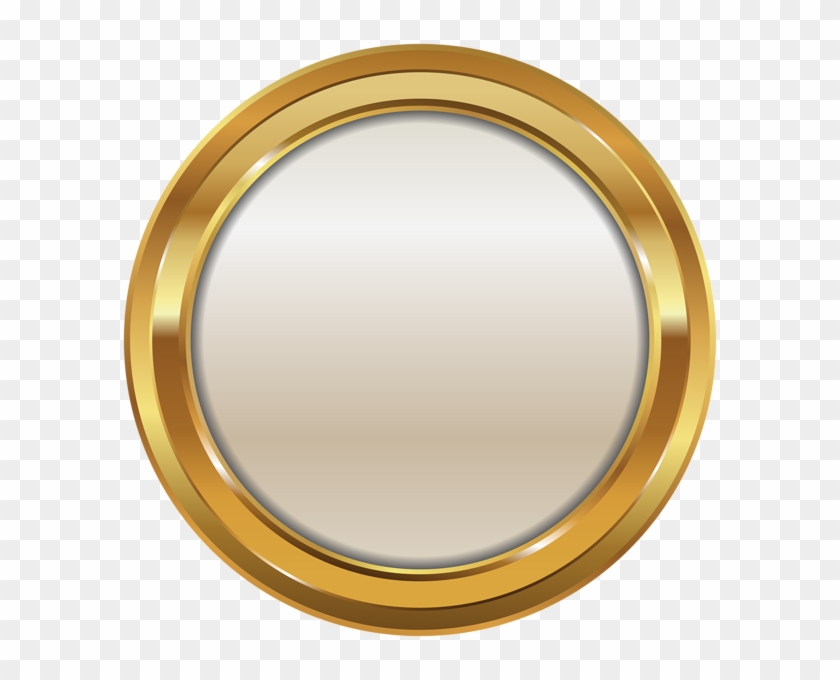 Gold White Seal Transparent Png Clip Art Image - Marcos De Fotos Ovalados