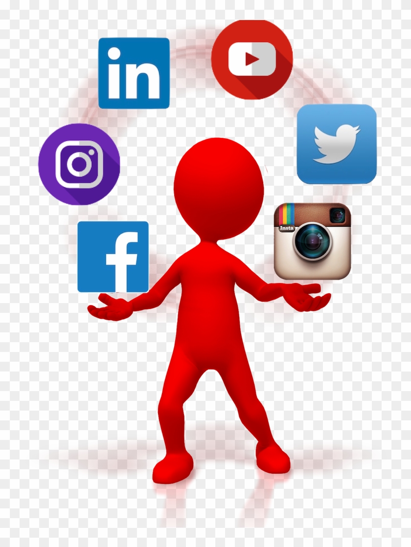 Juggling Multiple Social Media Accounts Clipart , Png - Social Media Icons Circle Transparent #3291267