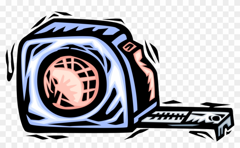 Vector Illustration Of Tape Measure Or Measuring Tape Clipart #3291629