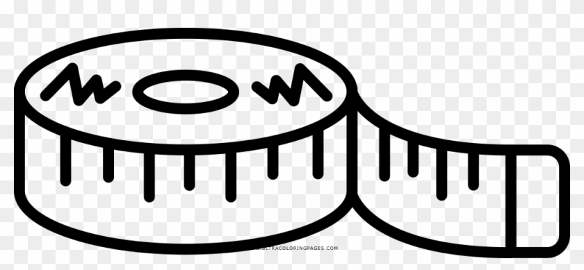 Tape Measure Coloring Page - Cinta Metrica Para Dibujar Clipart #3291636
