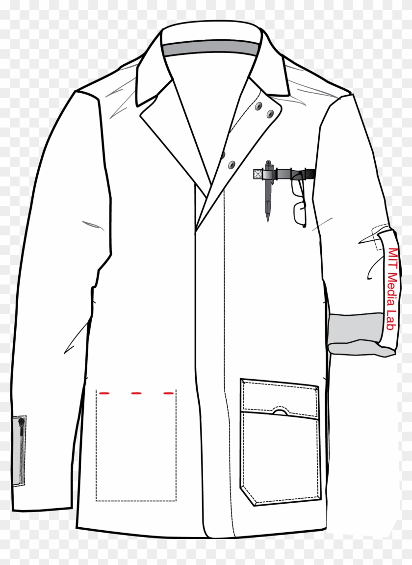 Download Images Of Lab Coat Drawing - Drawing Of A Lab Coat Clipart