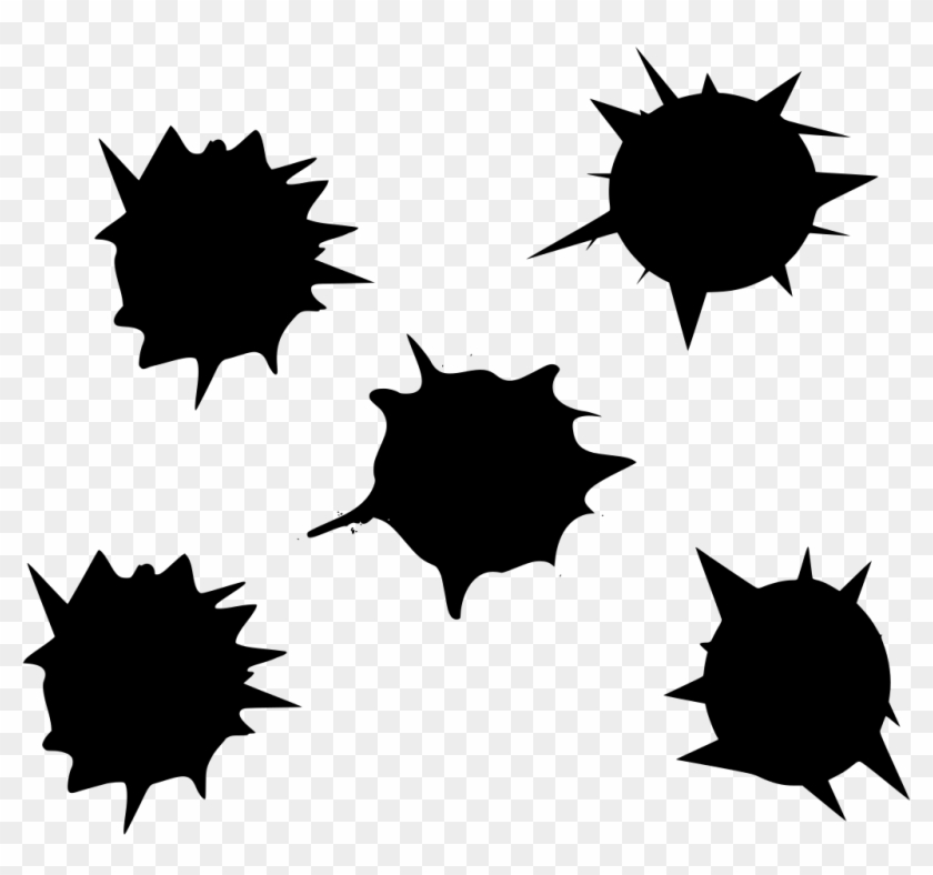 Download Png - Clipart Bullet Holes Transparent Background #3291800