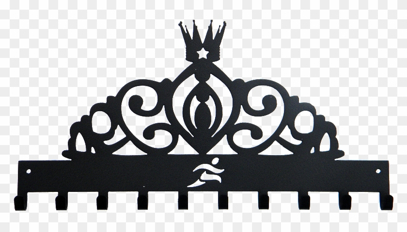 Disney Princess Tiara Runner Black Sparkle 10 Hook - Princess Tiara Clip Art - Png Download