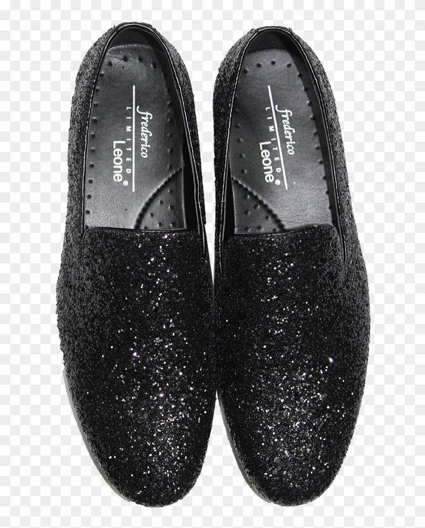 Picture Of Black Sparkle Shoe - Slip-on Shoe Clipart